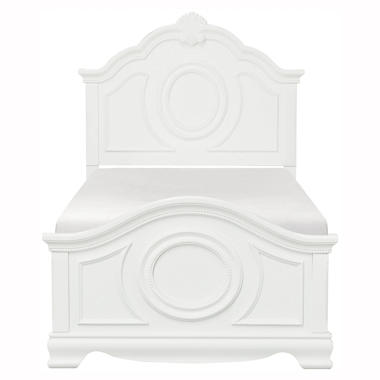 Lucida White Full Panel Bed by Homelegance at Eve Furniture