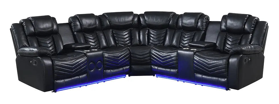 Lucky Charm Black Sectional by New Era Innovations at Eve Furniture