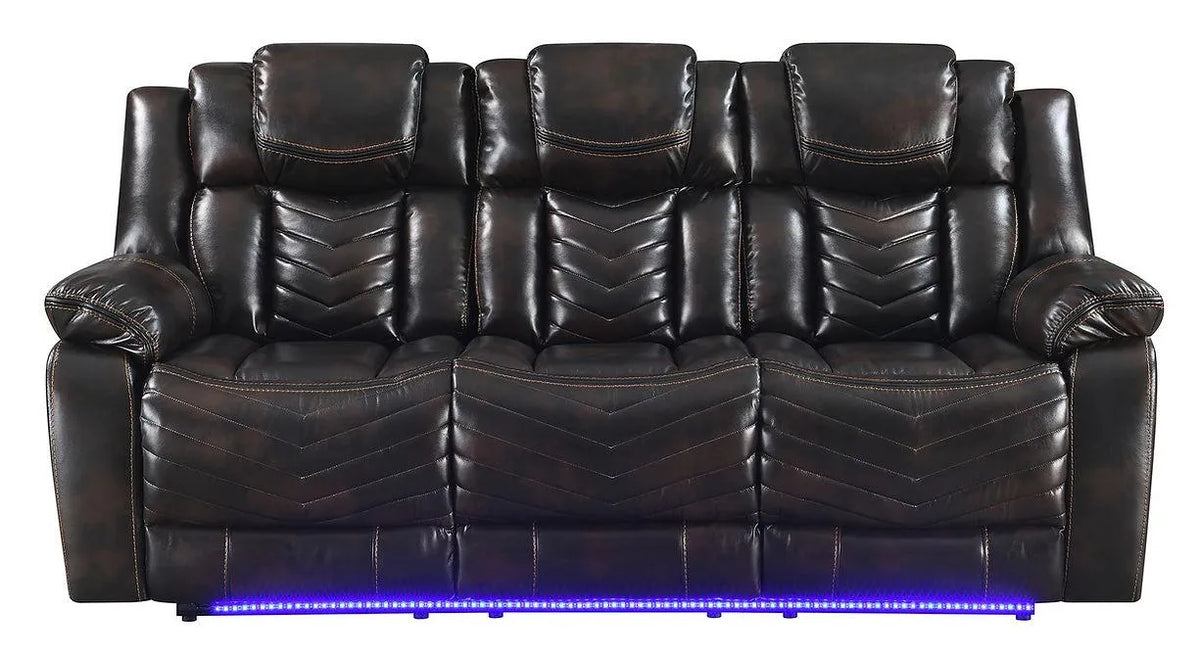 Lucky Charm Brown Reclining Living Room Set by New Era Innovations at Eve Furniture