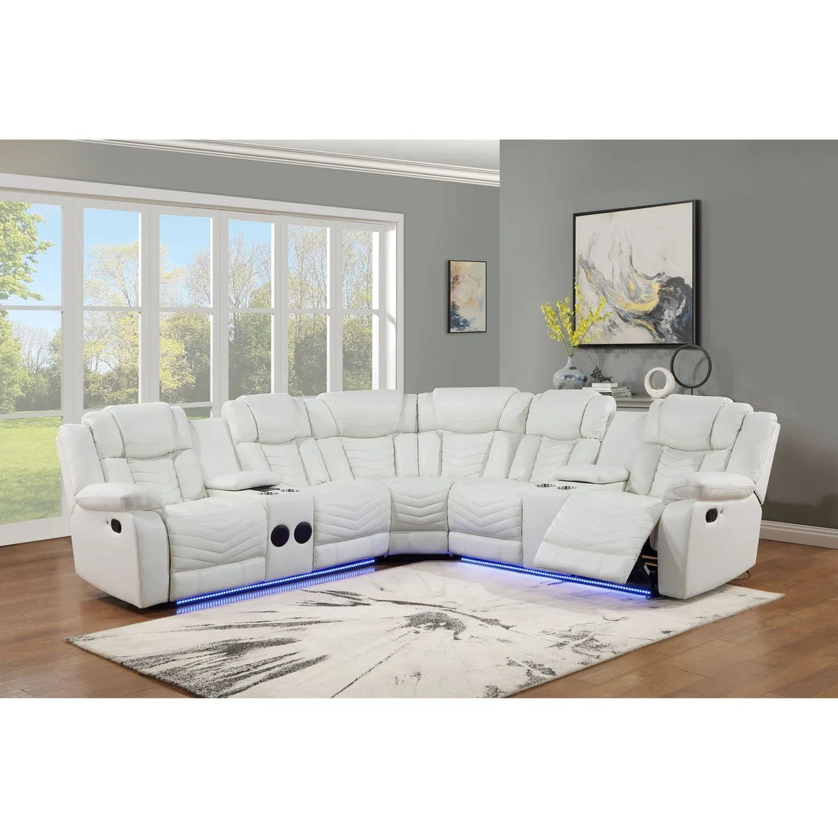 Lucky Charm White Sectional by New Era Innovations at Eve Furniture