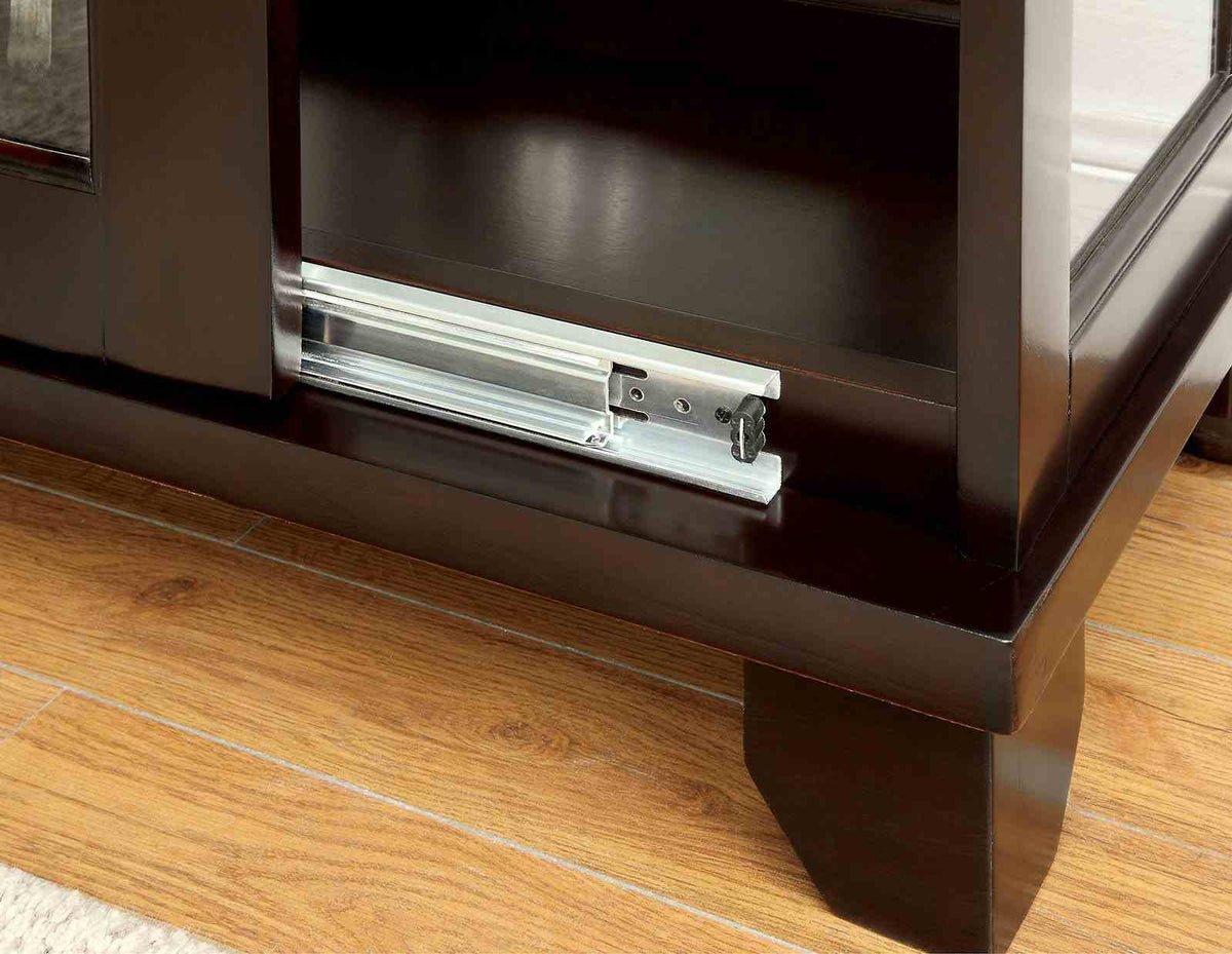 Ludden Dark Walnut Curio Cabinet by Furniture of America at Eve Furniture