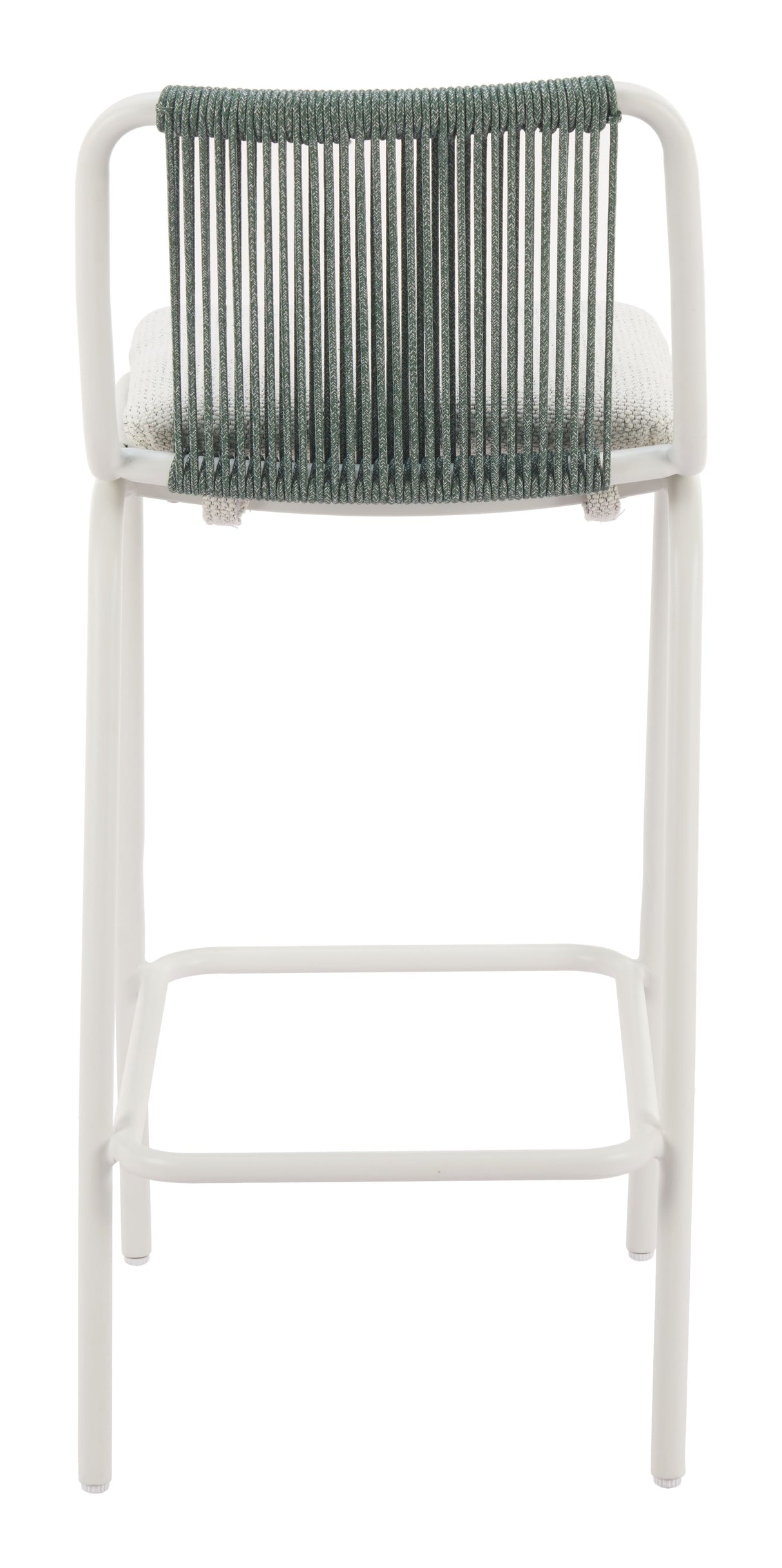 Luft White & Green Outdoor Barstool (Set of 2) by Zuomod at Eve Furniture