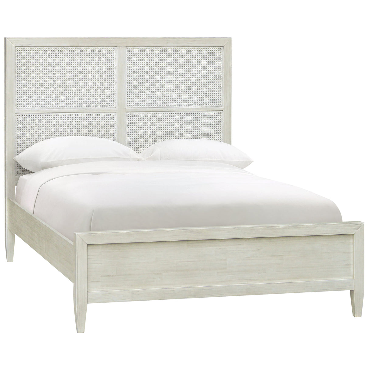 Lugano Bed, White Wash by Dovetail at Eve Furniture