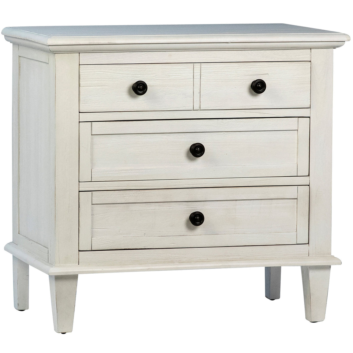 Lugano Nightstand, White Wash by Dovetail at Eve Furniture