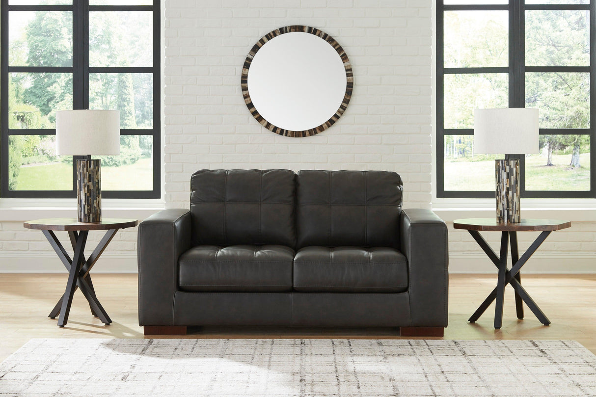 Luigi Thunder Leather Living Room Set by Ashley at Eve Furniture
