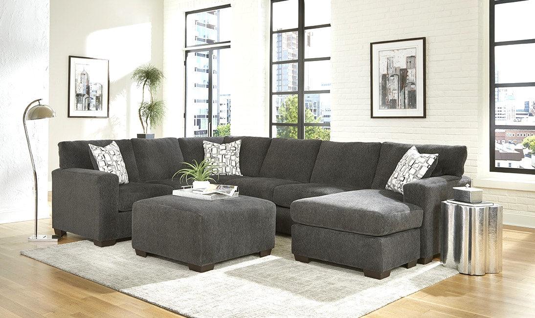 Luke Charcoal Sectional by Happy Homes at Eve Furniture