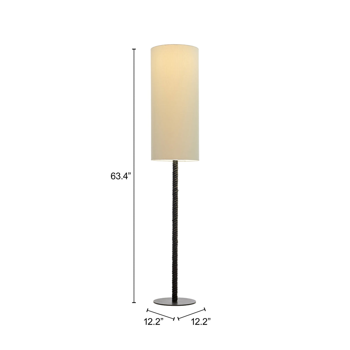 Lumaris Black Solar Floor Lamp by Zuomod at Eve Furniture