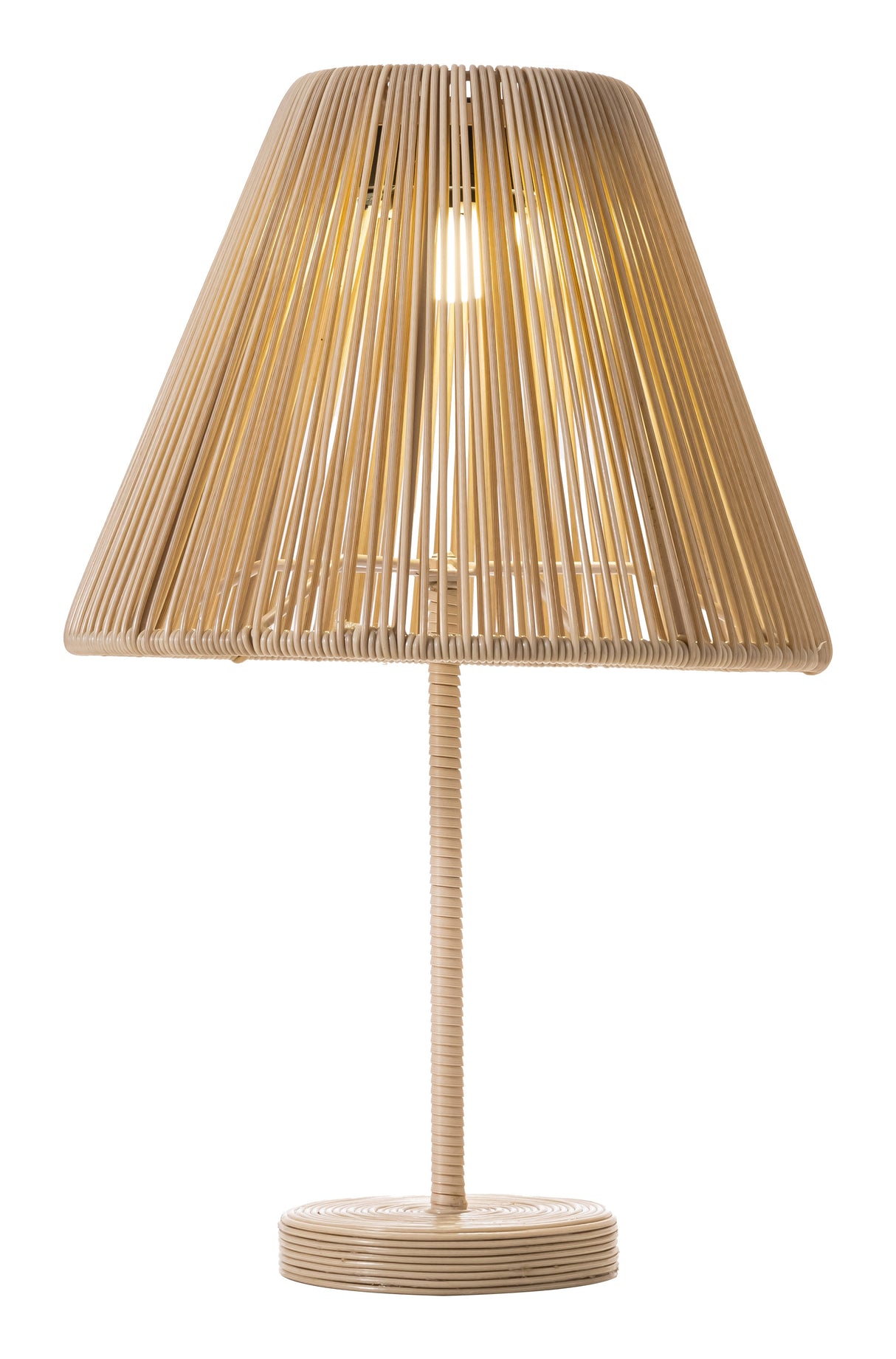 Lumika Beige Solar Table Lamp by Zuomod at Eve Furniture