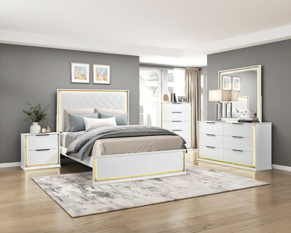 Lumin Pearl White Chest by Homelegance at Eve Furniture