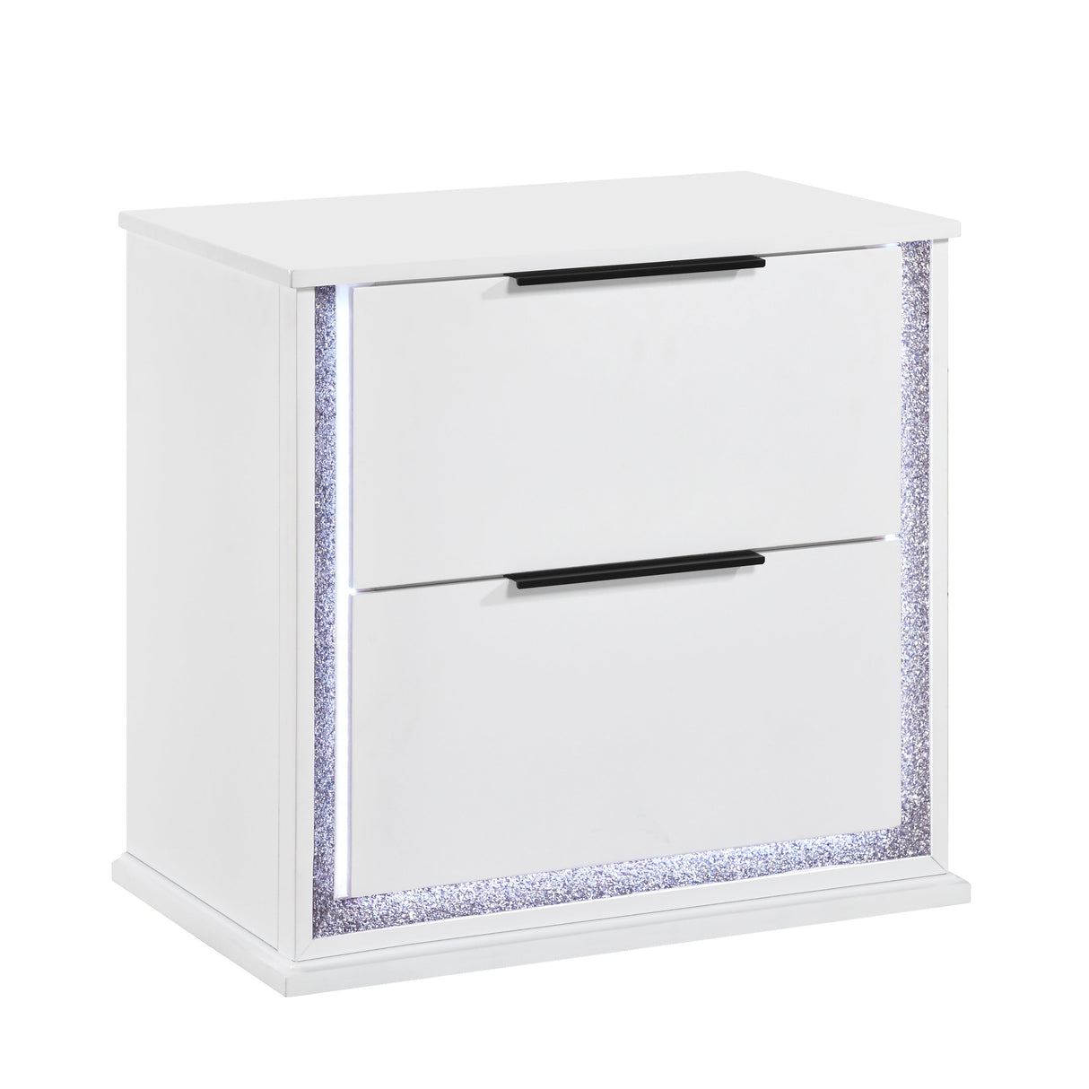 Lumin Pearl White Nightstand by Homelegance at Eve Furniture