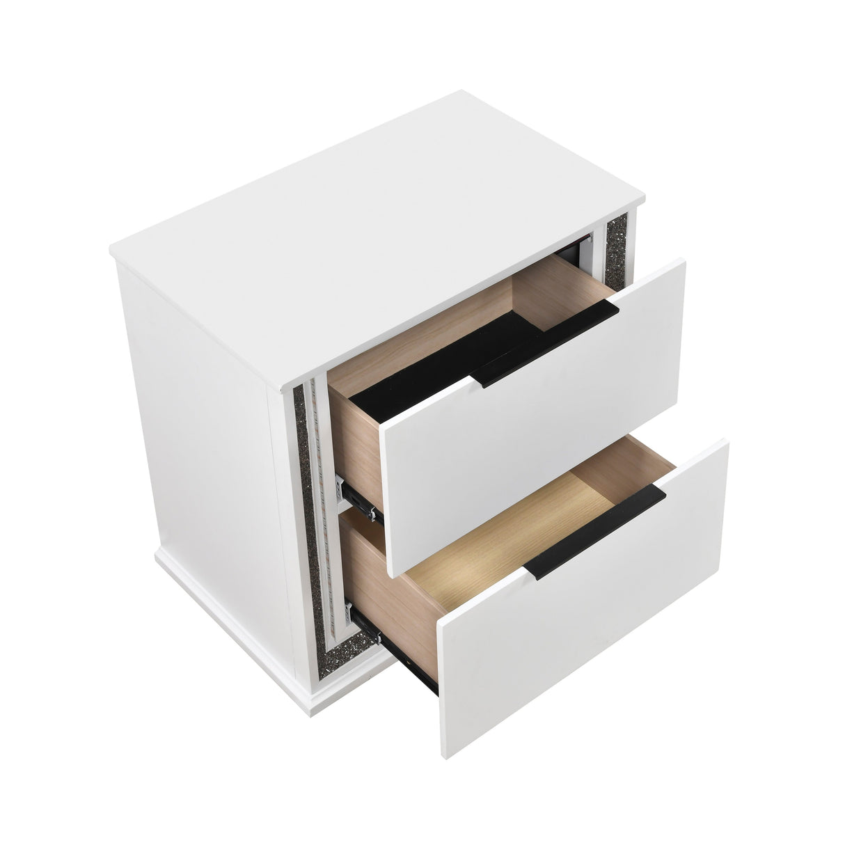 Lumin Pearl White Nightstand by Homelegance at Eve Furniture