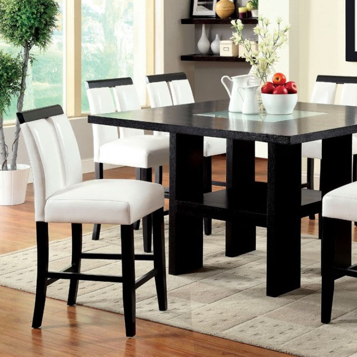 Luminar Black 7-Piece Counter Height Set by Furniture of America at Eve Furniture