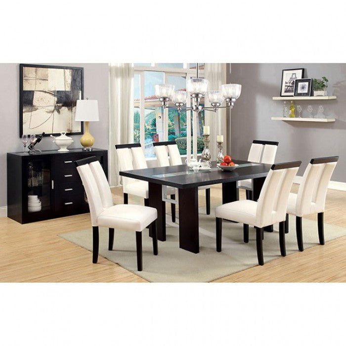 Luminar Black 7-Piece Dining Room Set by Furniture of America at Eve Furniture