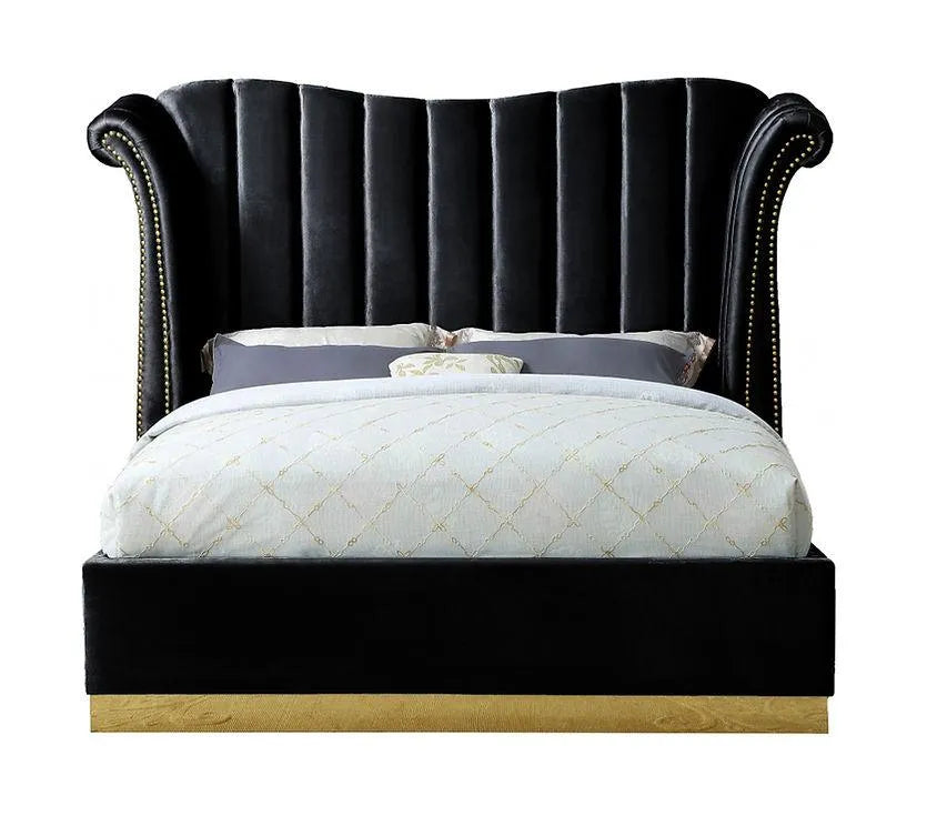 Luna Black 66"H King Platform Bed by New Era Innovations at Eve Furniture