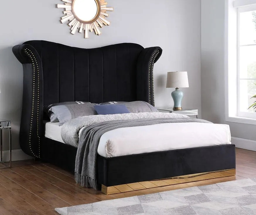 Luna Black 66"H King Platform Bed by New Era Innovations at Eve Furniture