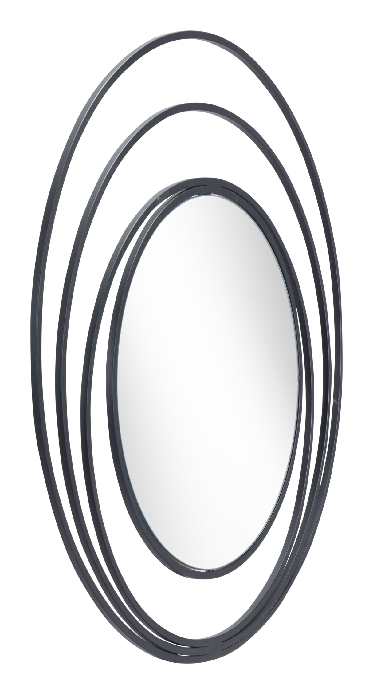 Luna Black Round Mirror by Zuomod at Eve Furniture