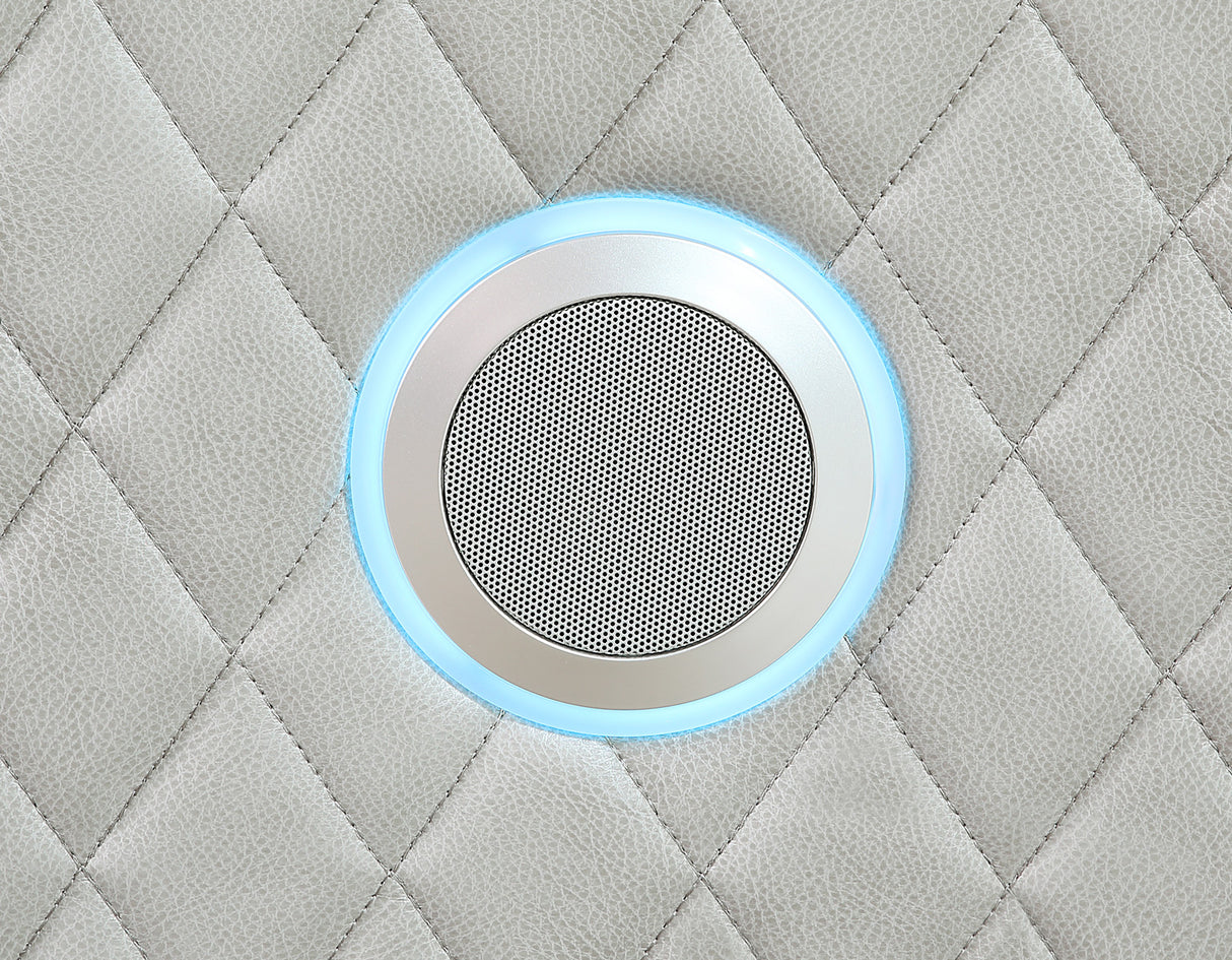 Luna Ice Vegan Leather 3-Piece Home Cinema Power Reclining Set by Steve Silver at Eve Furniture