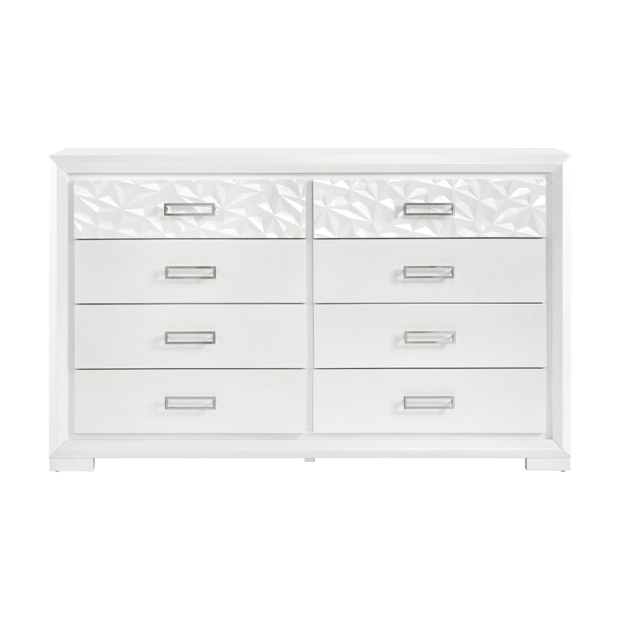 Luna Pearl White Bedroom Mirror by Homelegance at Eve Furniture