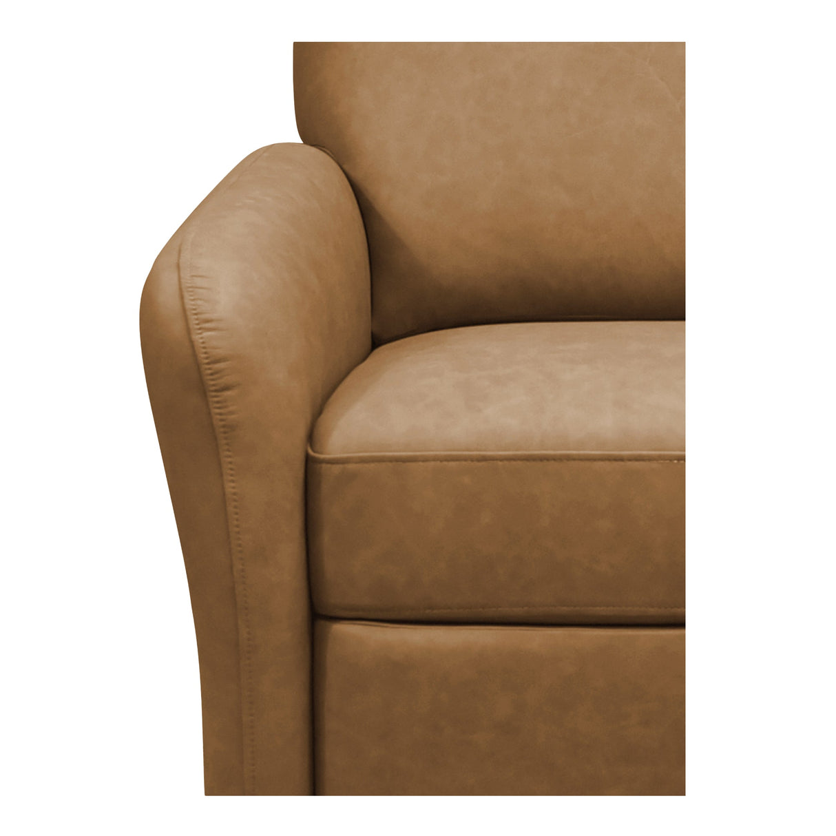 Luna Tan Leather Recliner Chair by Moe's Home at Eve Furniture