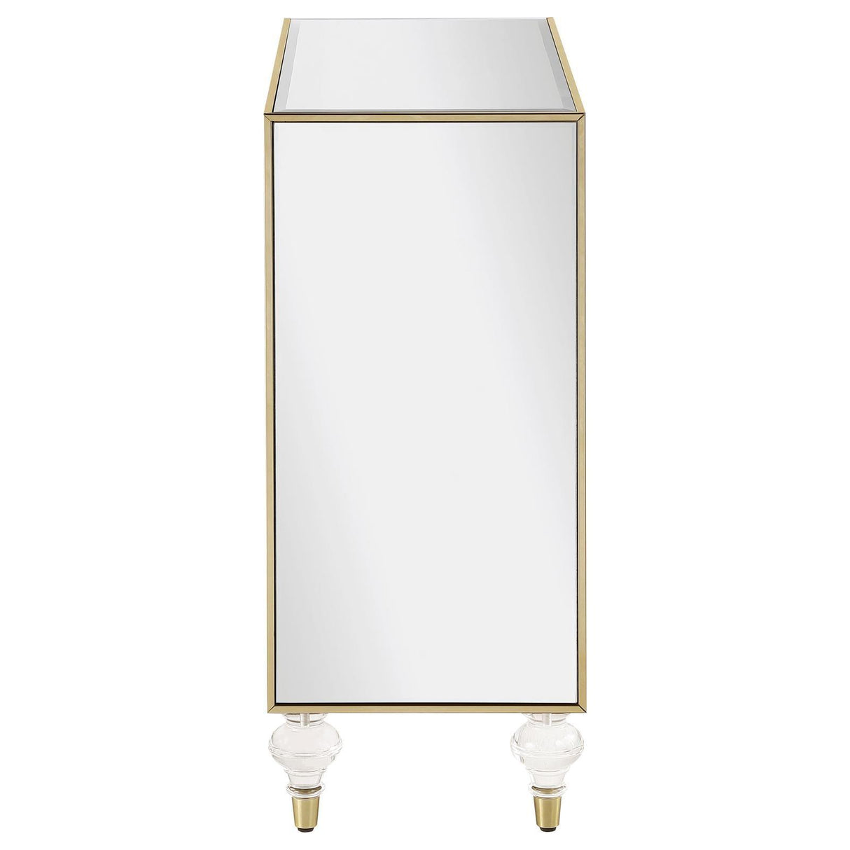 Lupin Mirror/Champagne 2-Door Accent Cabinet by Coaster at Eve Furniture