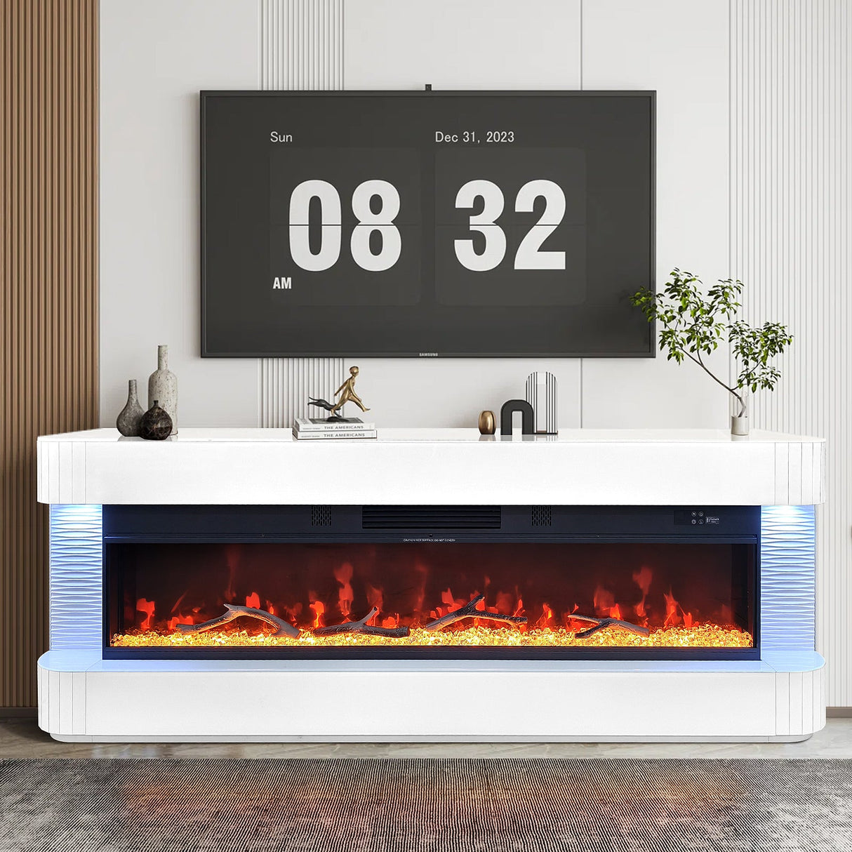 Lush White Fireplace by New Era Innovations at Eve Furniture