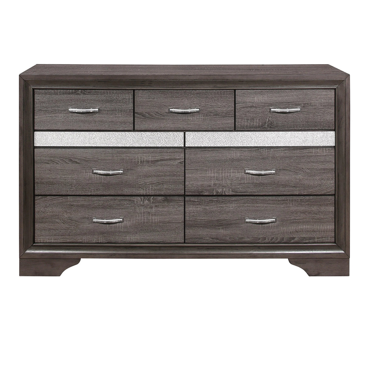 Luster Gray Upholstered Storage Platform Bedroom Set by Homelegance at Eve Furniture