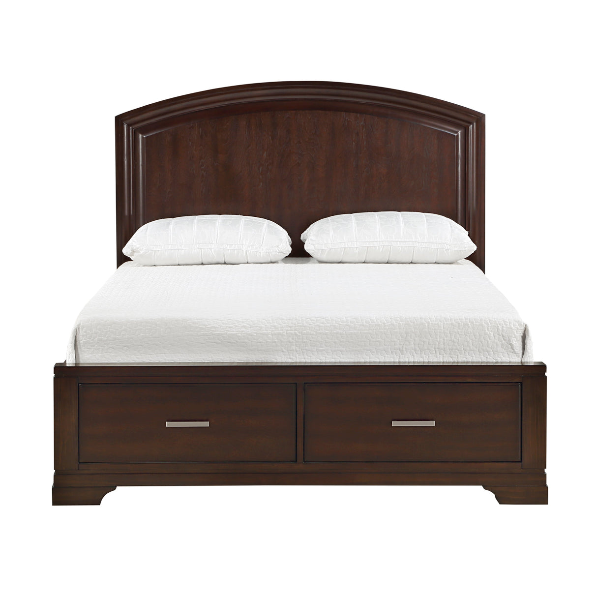 Luster White California King Upholstered Storage Platform Bed by Homelegance at Eve Furniture