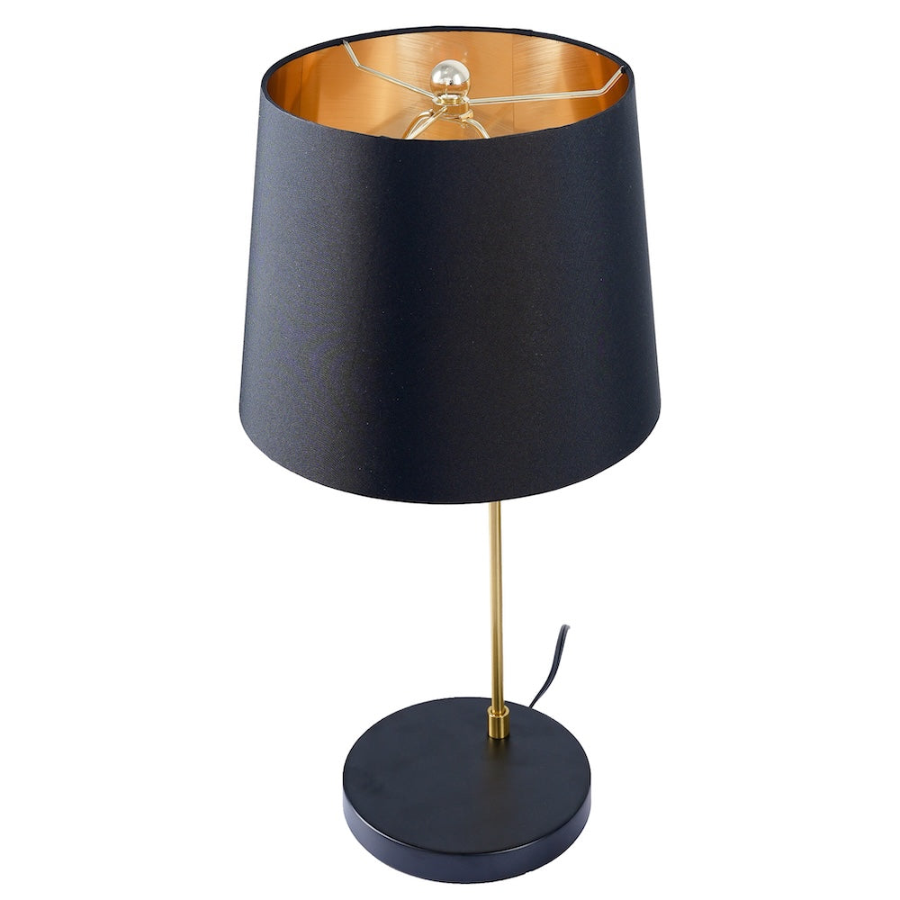 Lustrous Table Lamp - Black outer and Gold inner by Ashcroft Furniture at Eve Furniture