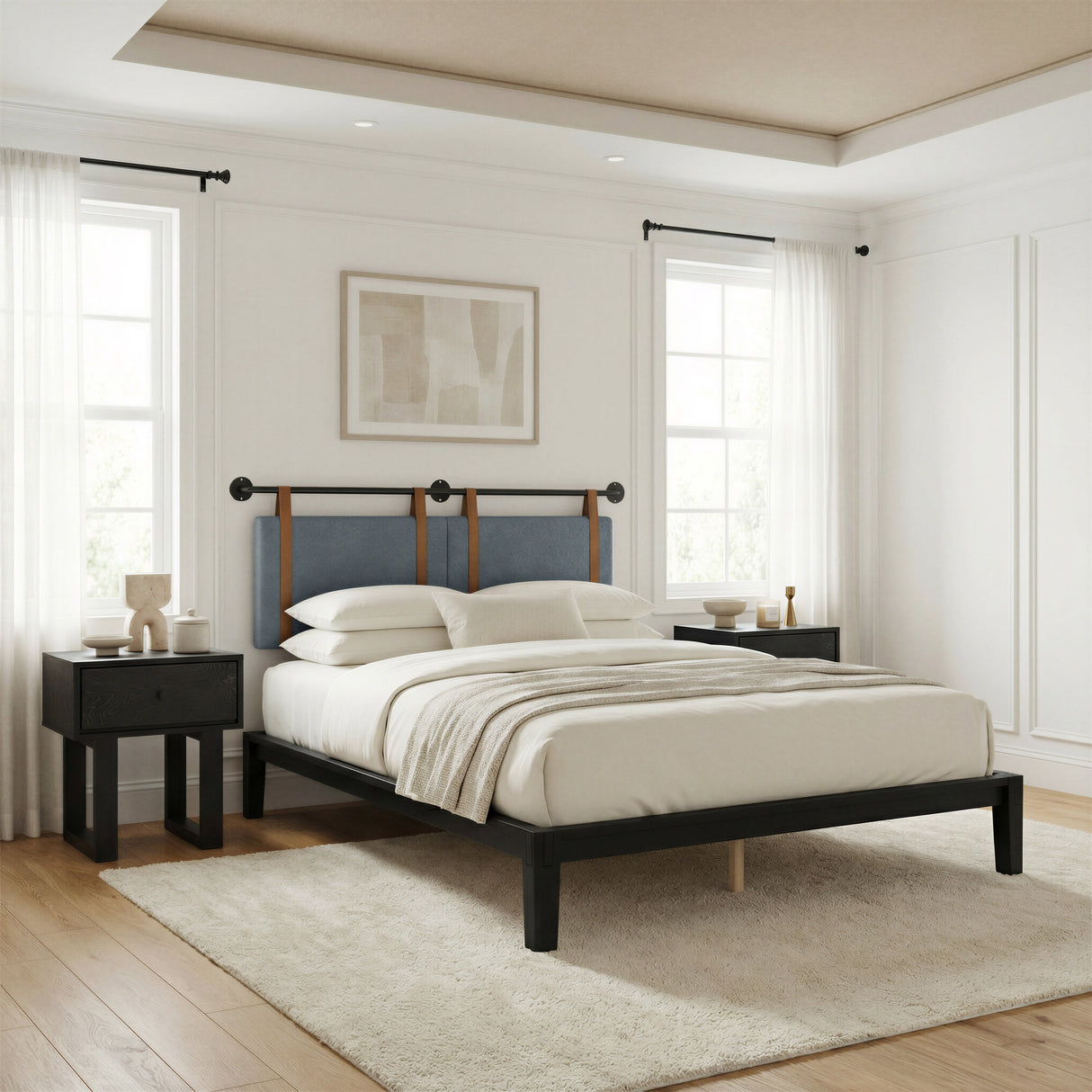 Luum Black Queen Platform Bed Frame by Zuomod at Eve Furniture