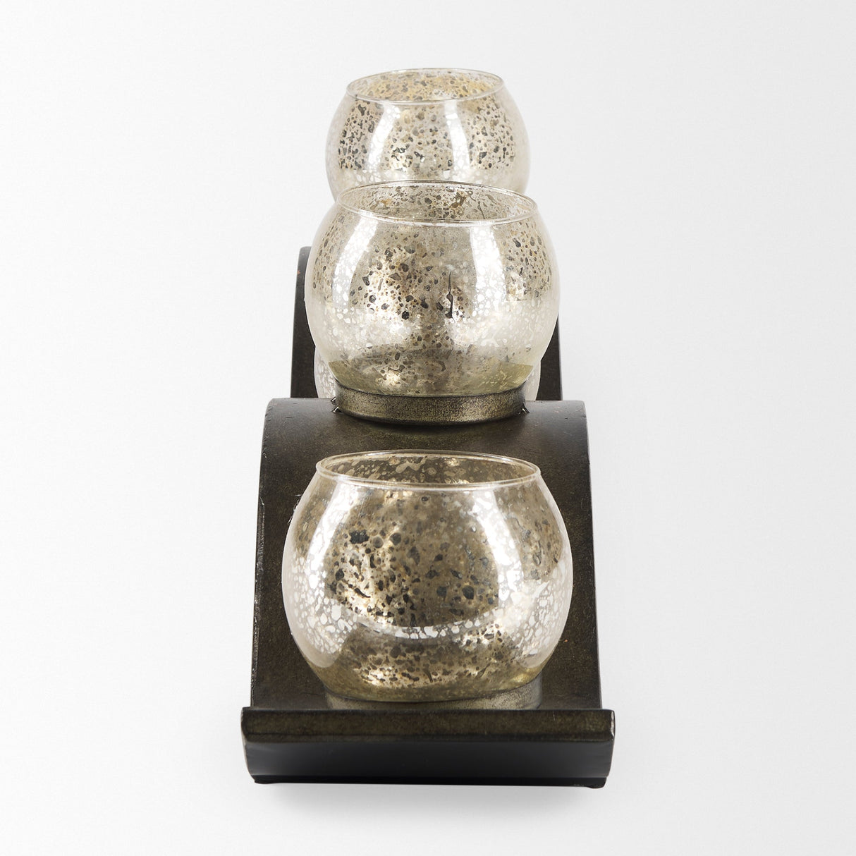 Lux Copper Metal Five Hurricane Glass Holder Table Candle Holder by Mercana at Eve Furniture