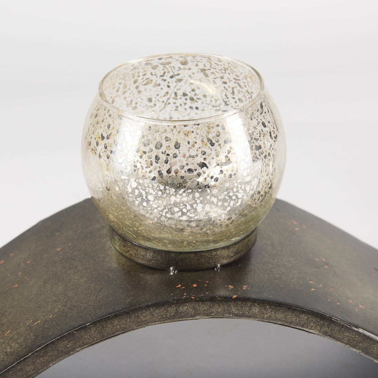 Lux Copper Metal Five Hurricane Glass Holder Table Candle Holder by Mercana at Eve Furniture