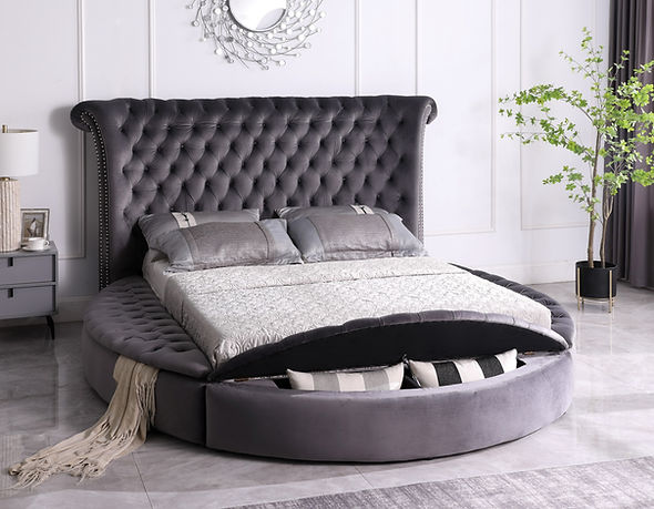 Lux Grey Queen Platform Bed by New Era Innovations at Eve Furniture