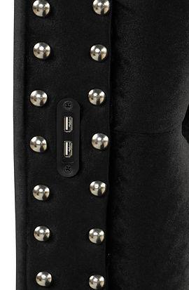 Lux II (USB Charger) Black Queen Platform Bed by New Era Innovations at Eve Furniture