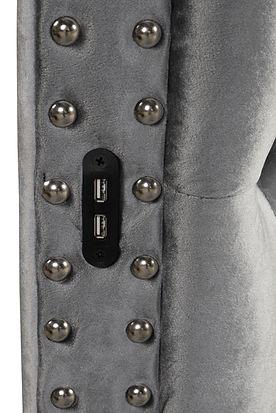 Lux II (USB Charger) Grey King Platform Bed by New Era Innovations at Eve Furniture