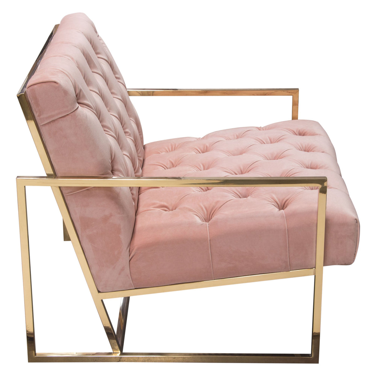 Luxe Blush Pink Accent Chair by Diamond Sofa at Eve Furniture
