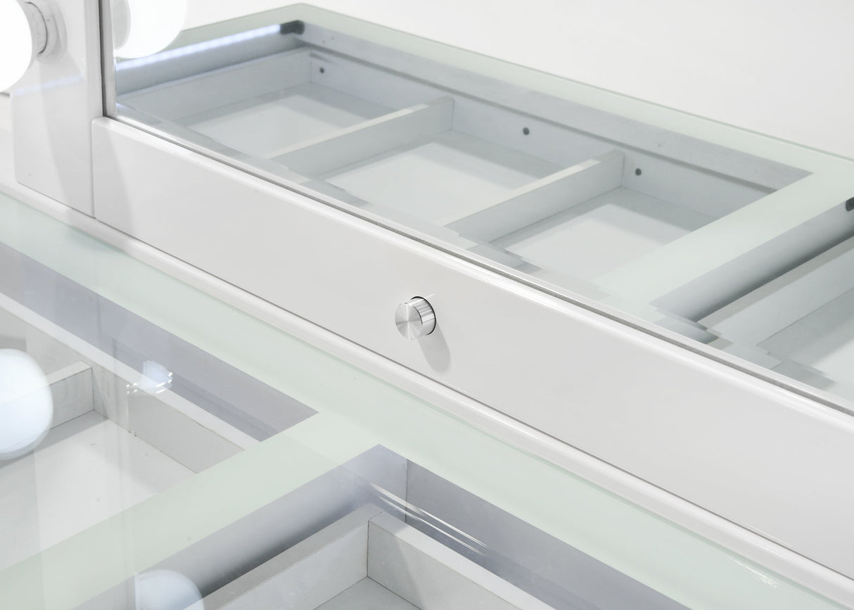 Luxo White Vanity Set w/LED Mirror