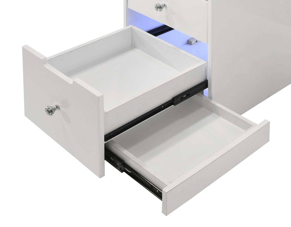 Luxo White Vanity Set w/LED Mirror