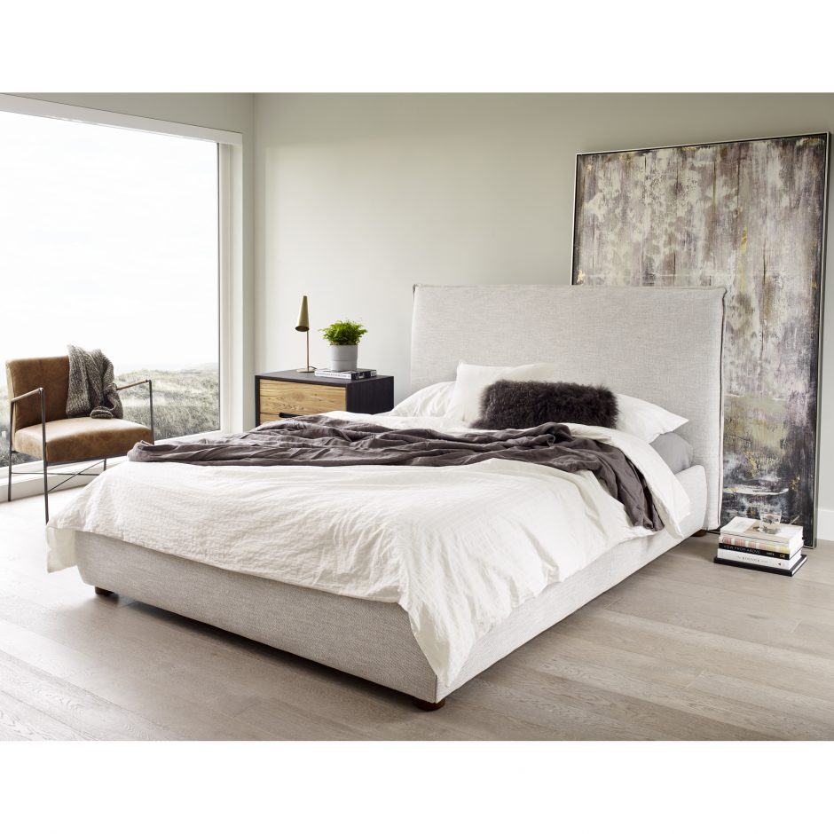 Luzon Bed - Light Grey by Moe's Home at Eve Furniture
