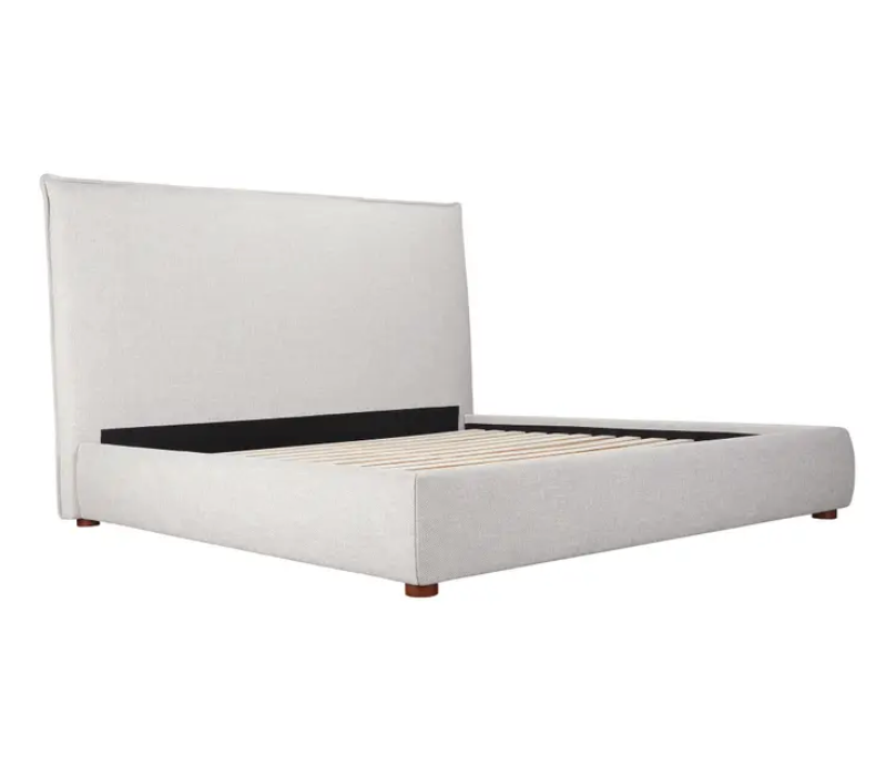 Luzon Bed - Tall HB - Light Grey by Moe's Home at Eve Furniture