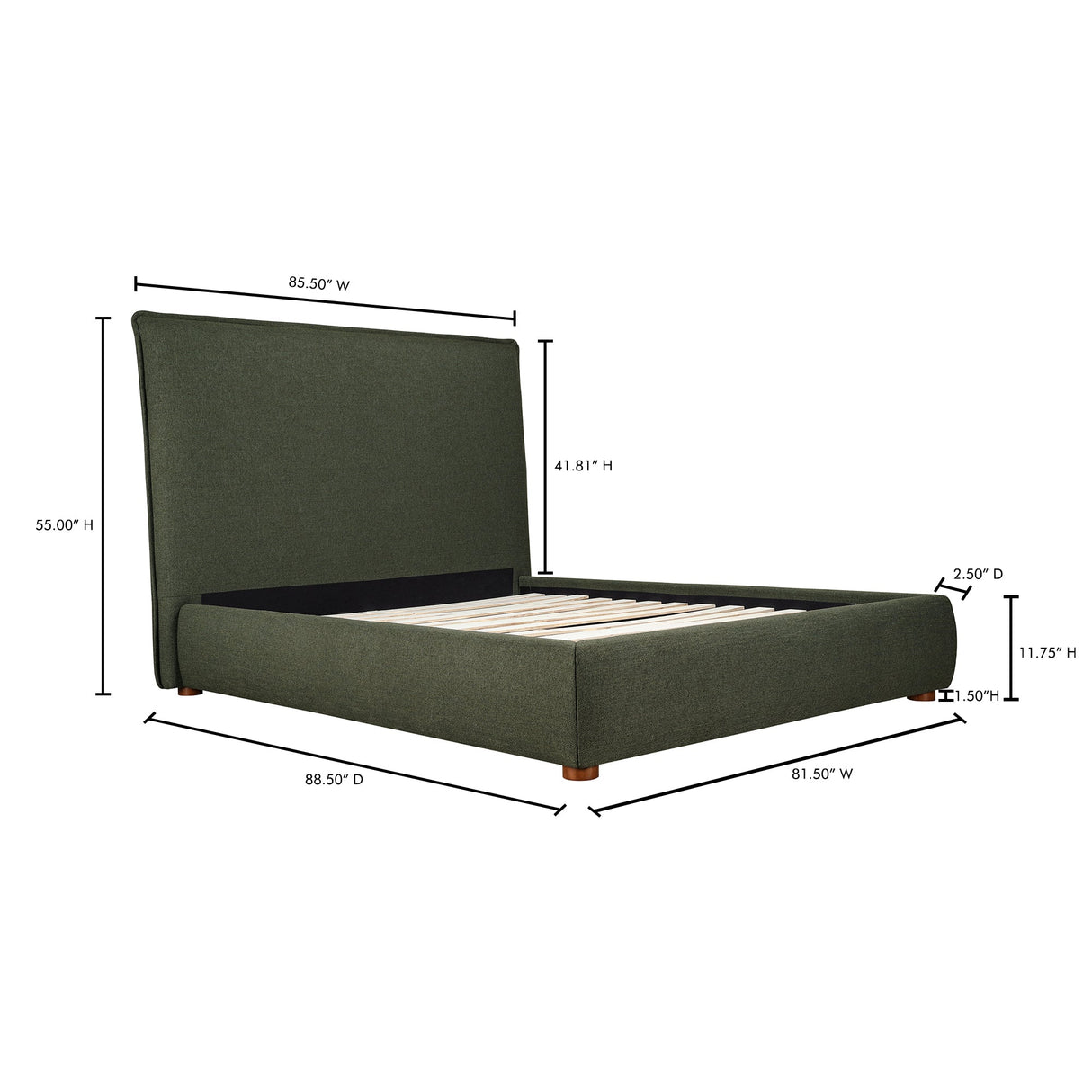 Luzon Green Tall Headboard King Bed by MOES at Eve Furniture