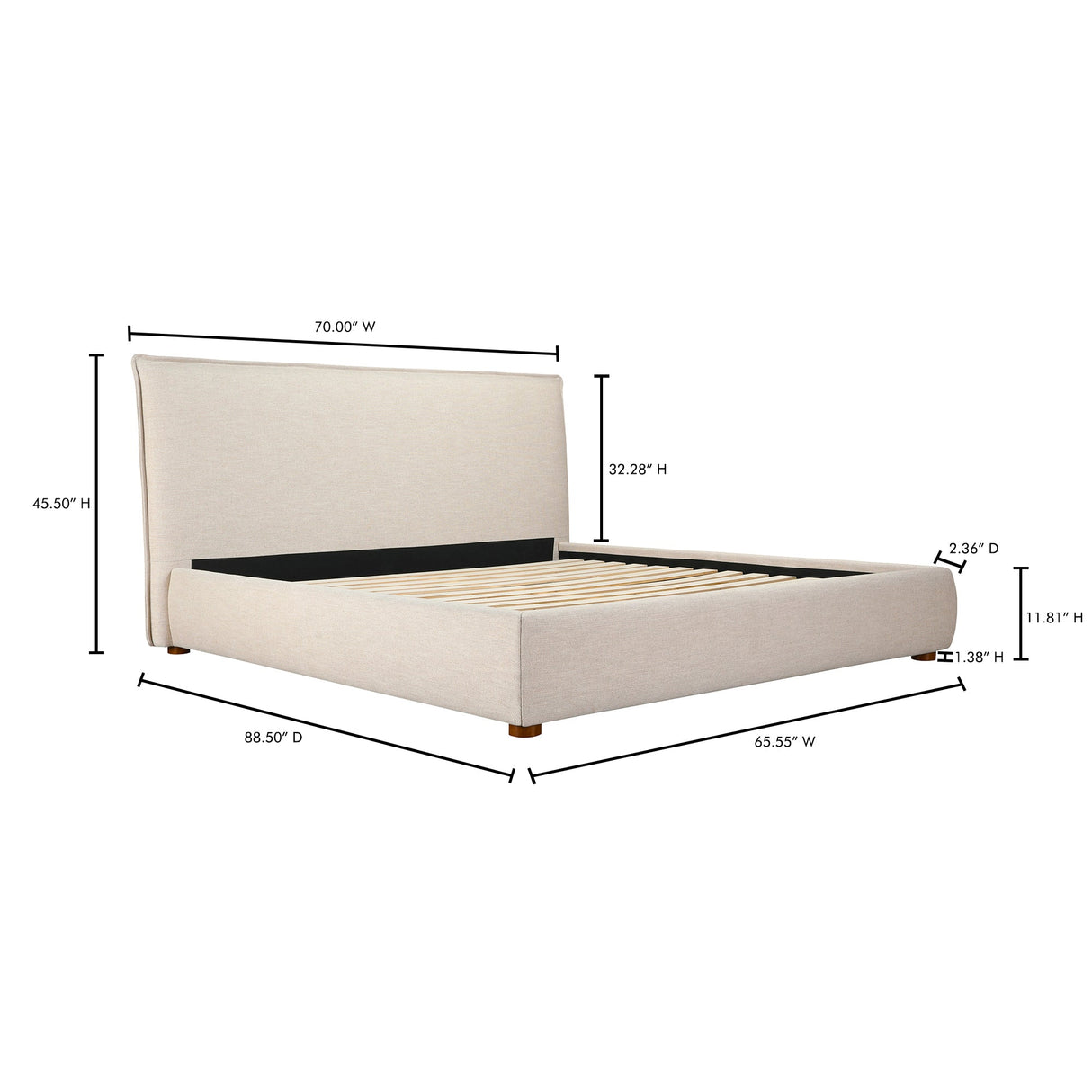 Luzon Wheat Queen Bed by Moe's Home at Eve Furniture