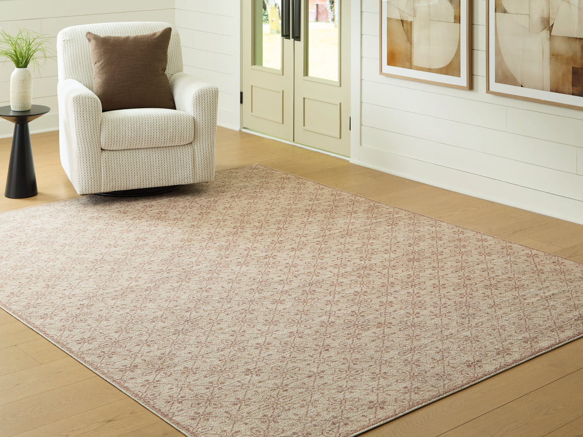 Lyamford Beige/Gray/Brown Large Rug by Ashley at Eve Furniture