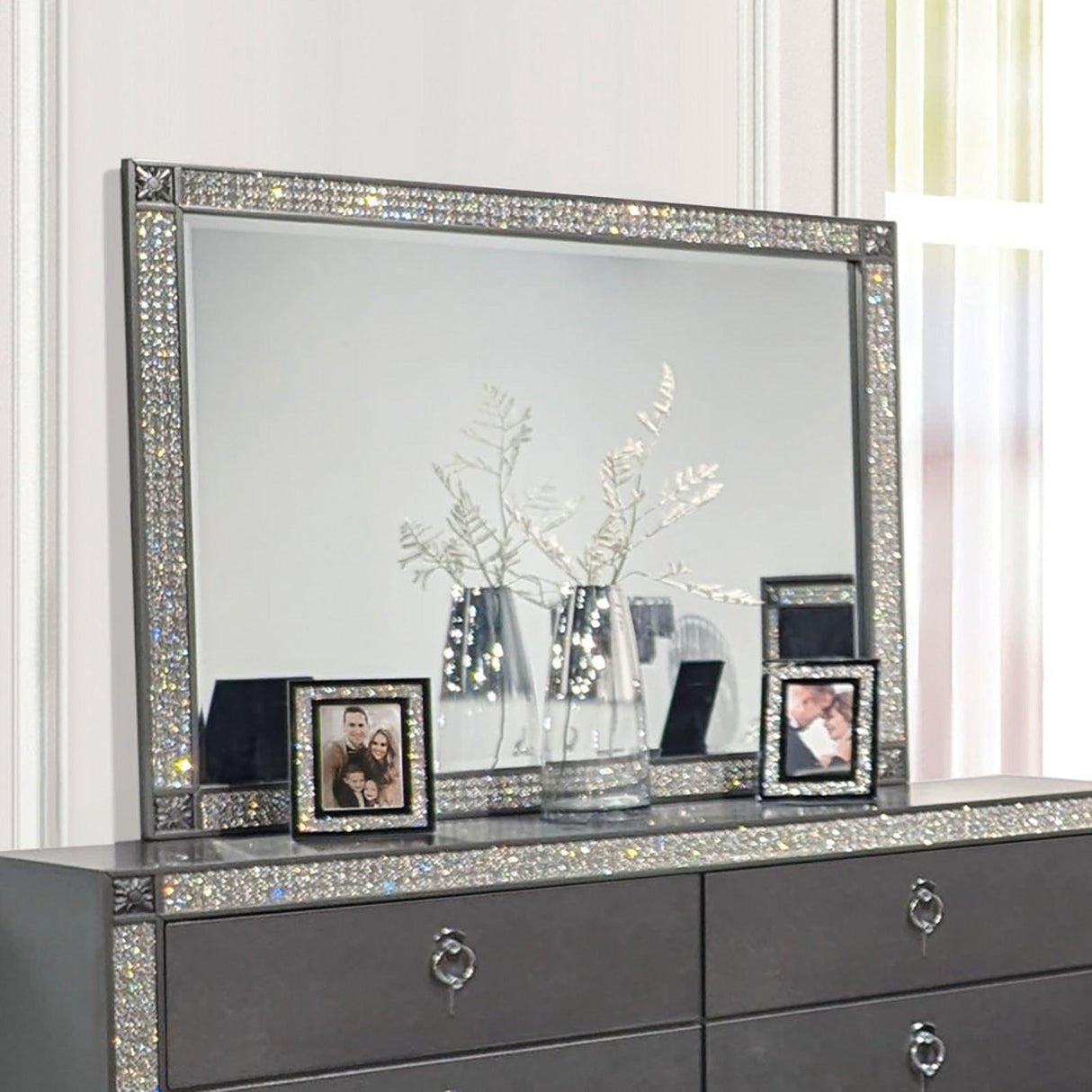 Lyanne Gray Mirror by Furniture of America at Eve Furniture