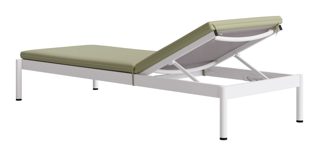 Lychee Green Outdoor Chaise Lounge by Zuomod at Eve Furniture