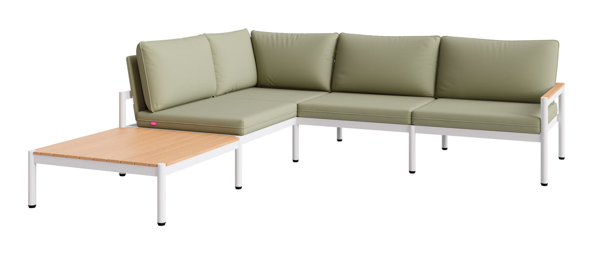 Lychee Green Outdoor Modular Sectional by Zuomod at Eve Furniture