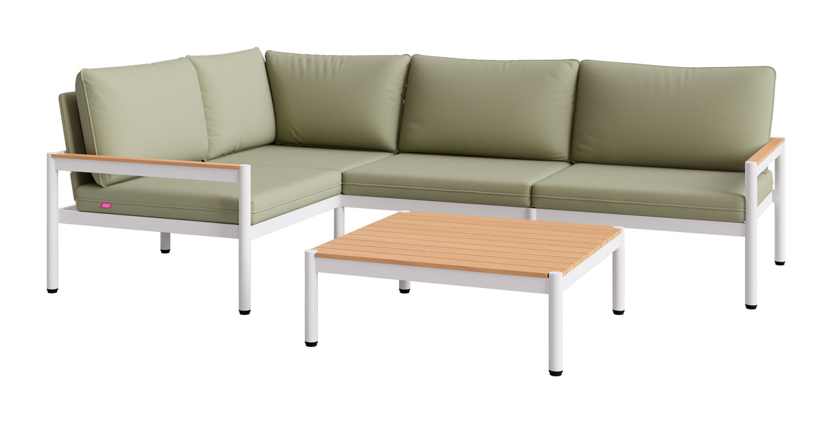 Lychee Green Outdoor Modular Sectional by Zuomod at Eve Furniture