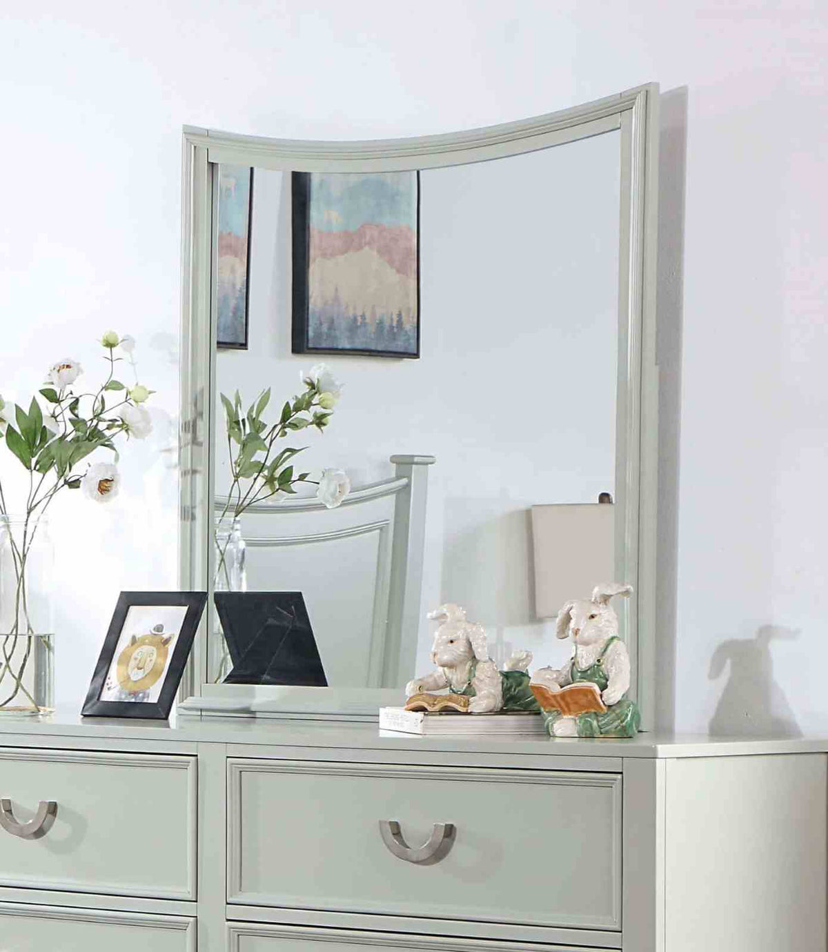 Lycorida Gray Bedroom Mirror Only