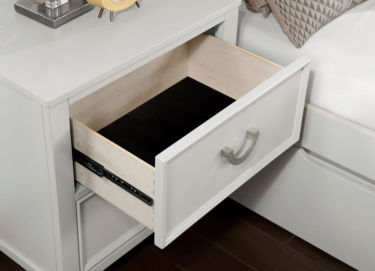 Lycoris White Nightstand by Furniture of America at Eve Furniture