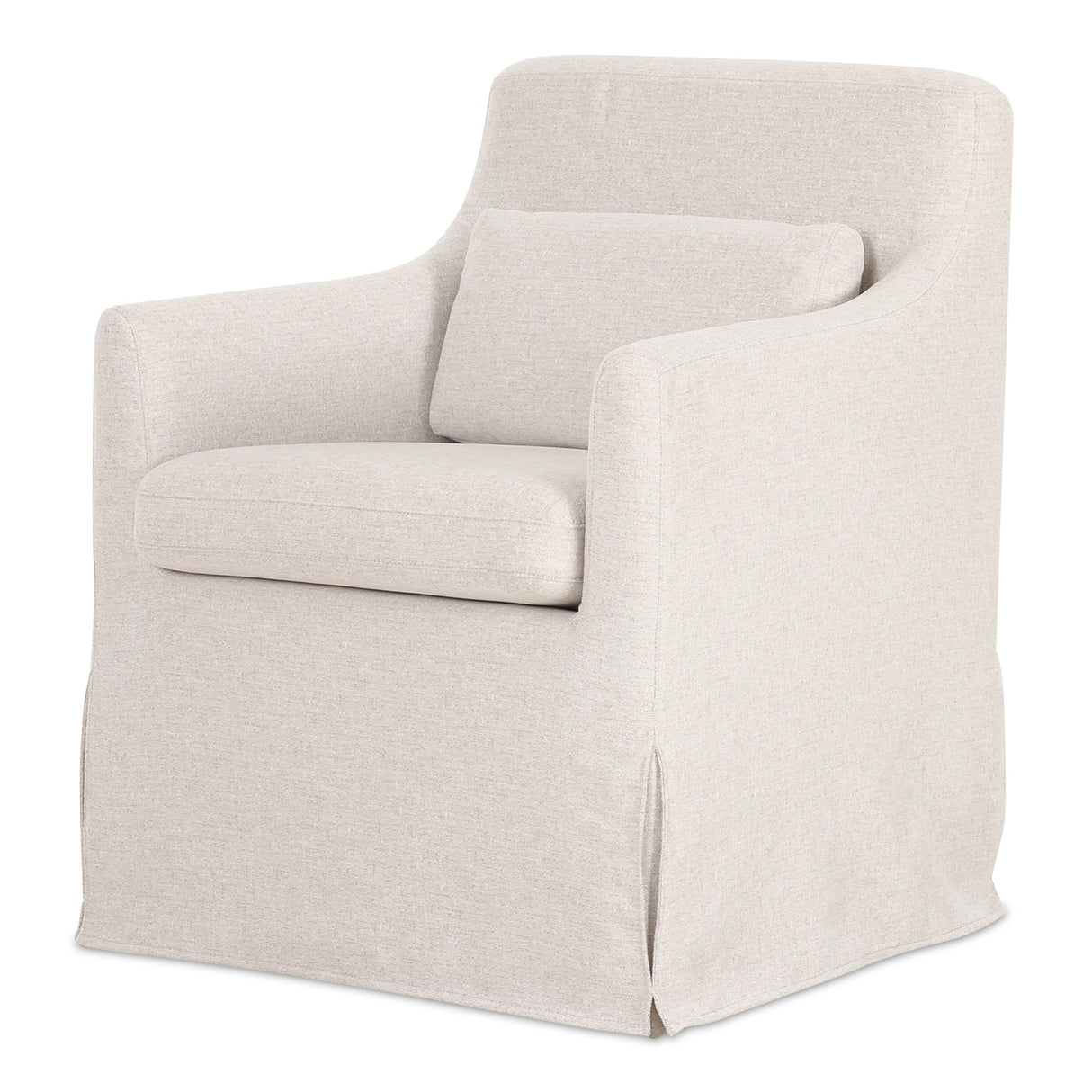 Lydia Beige Slipcover Dining Chair by MOES at Eve Furniture