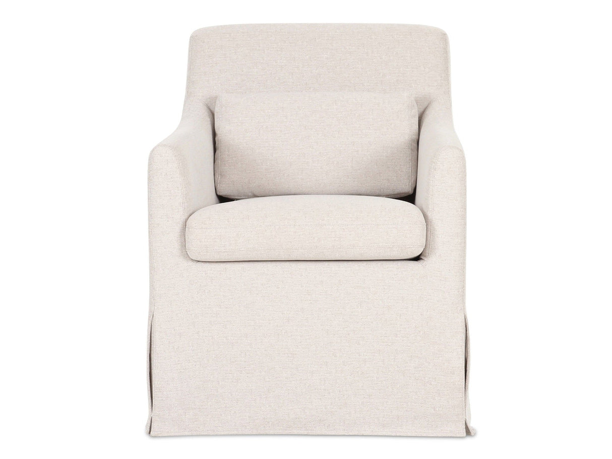 Lydia Beige Slipcover Dining Chair by MOES at Eve Furniture
